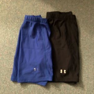 (2) Under Armour spandex shorts